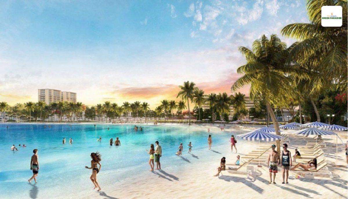 Phối cảnh biển hồ nhân tạo Vinhome Green Paradise