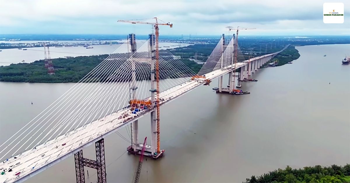 Hình ảnh cầu Bình Khánh hiện tại đã hợp long