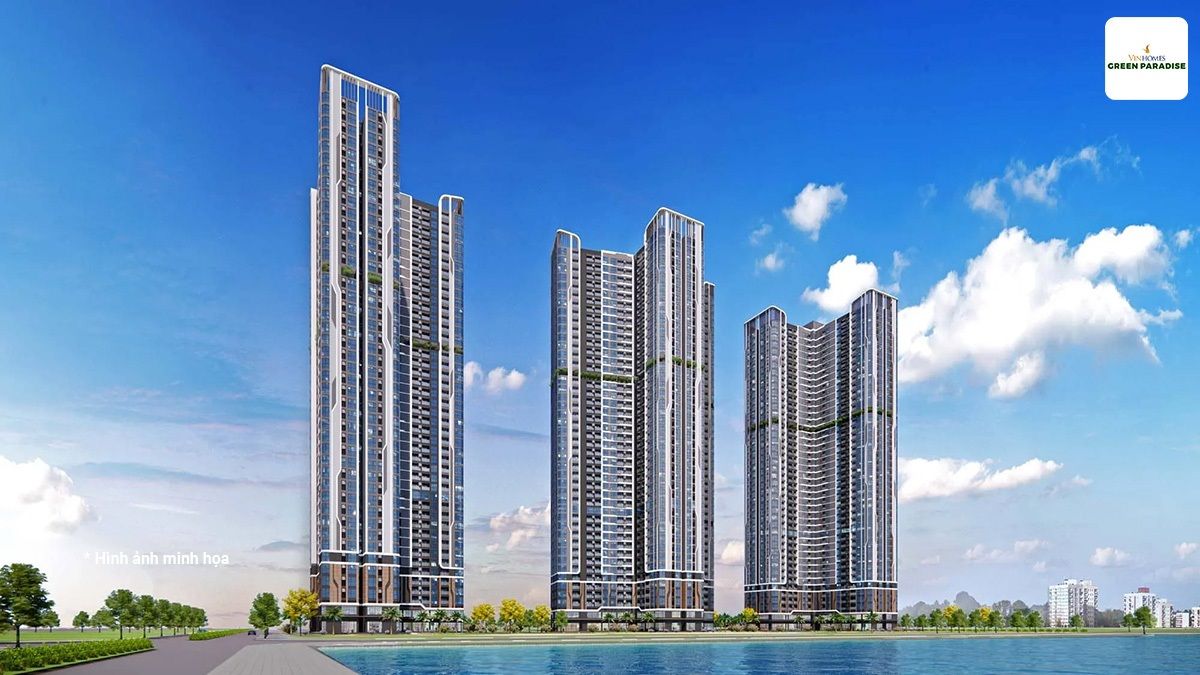 Minh họa các tòa chung cư Vinhomes Green Paradise