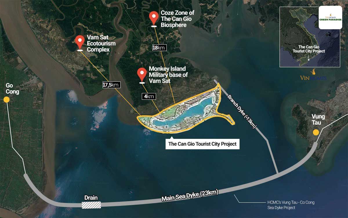 Vị trí kim cương tại Cần Giờ giúp Vinhomes hưởng trọn tiềm năng tăng giá khi hạ tầng vùng hoàn thiện và du lịch biển phát triển mạnh